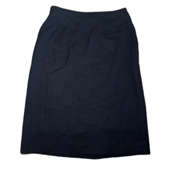 VTG Size 12 Wool‎ Black Office Siren Skirt - Picture 2 of 3